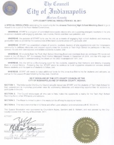 Indy City Council recognizing Wm. Gary Doherty and the Tech Band