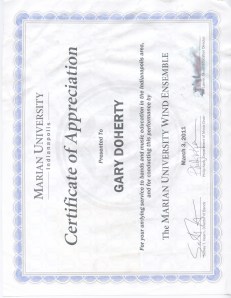 Given in recognition of Outstanding Contributions to Music Education