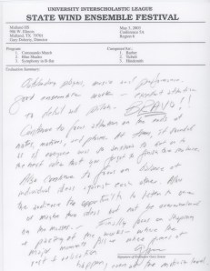 Texas State Wind Ensemble Performance Evaluation